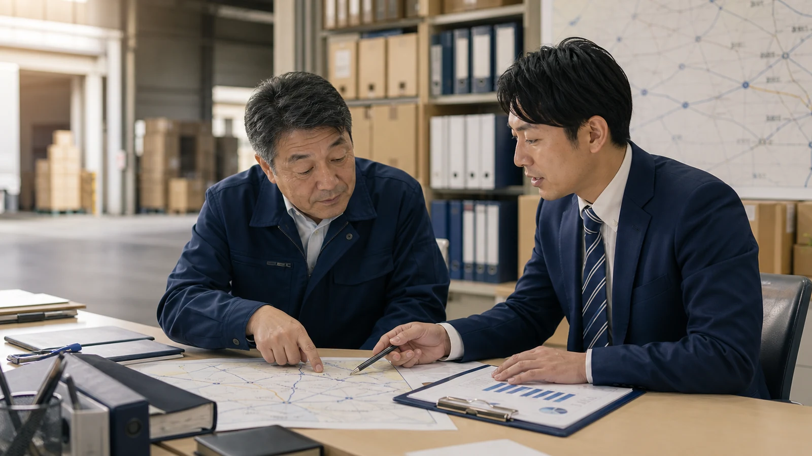 物流・卸売会社のM&A事例を表すアイキャッチ