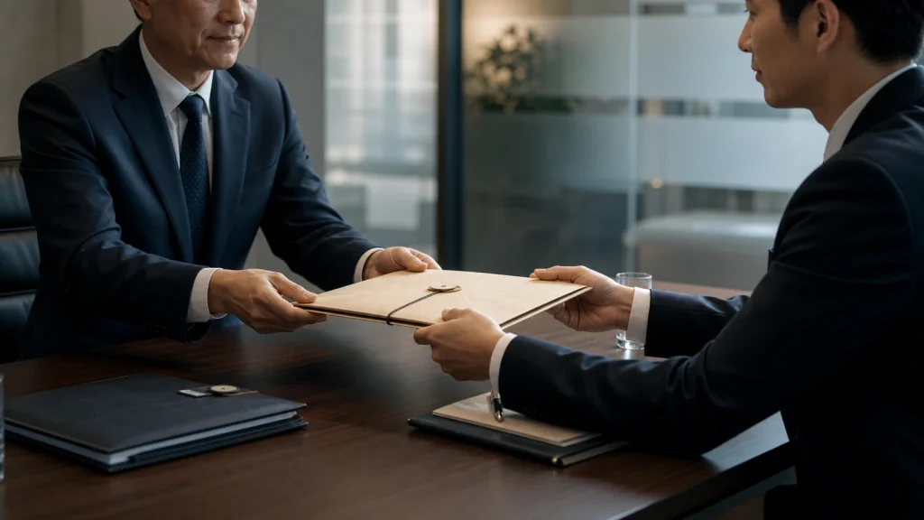 会社売却の秘密保持と段階的な情報開示を表すコラムのアイキャッチ